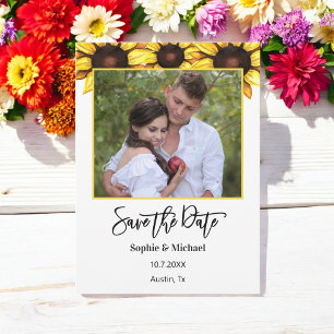Sonnenblumen Save the Date Foto Ankündigung