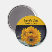 Sonnenblumen Save the Date Sonnenblumen Event Gefa Magnet (Vorderseite/Rückseite)