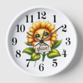 Sonnenblumen-Schatz-Wanduhr Uhr (Vorderseite)