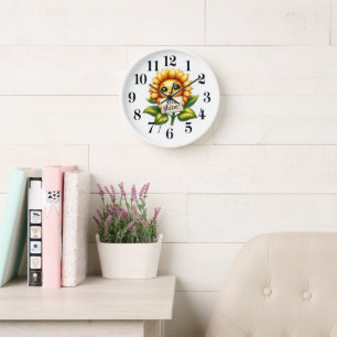 Sonnenblumen-Schatz-Wanduhr Uhr