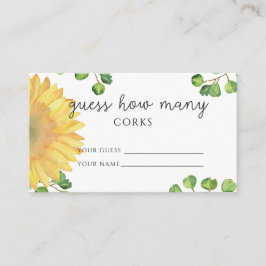 Sonnenblumen schätzen, wie viele Korksteinfelder B Begleitkarte