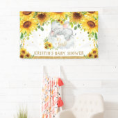 Sonnenblumen Schlafen Elephant Babydusche Hintergr Banner (Insitu)