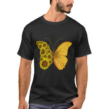 Sonnenblumen-Schmetterling floral vintage