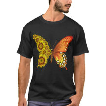 Sonnenblumen-Schmetterling floral vintage