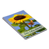 Sonnenblumen & Schmetterling ~ Note Book Notizblock (Rechte Seite)