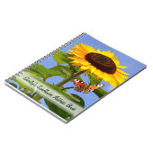 Sonnenblumen & Schmetterling ~ Note Book Notizblock (Linke Seite)