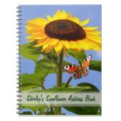 Sonnenblumen & Schmetterling ~ Note Book Notizblock (Vorderseite)