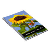 Sonnenblumen & Schmetterling ~ Note Book Notizblock (Rechte Seite)