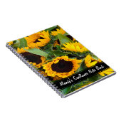 Sonnenblumen & Schmetterling ~ Note Book Notizblock (Rechte Seite)