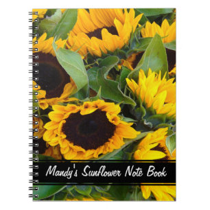 Sonnenblumen & Schmetterling ~ Note Book Notizblock