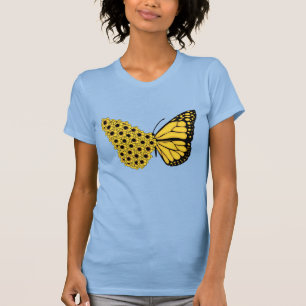 Sonnenblumen Schmetterling Vintage Frauen Monarch T-Shirt