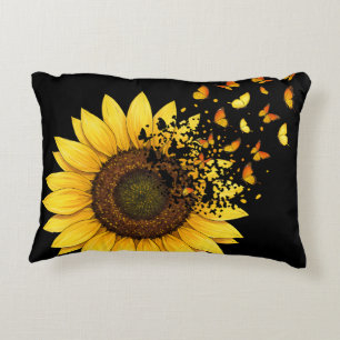 Sonnenblumen Schmetterlinge Dekokissen