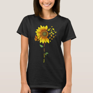Sonnenblumen Schmetterlinge Hoffnung Glaube Liebe  T-Shirt
