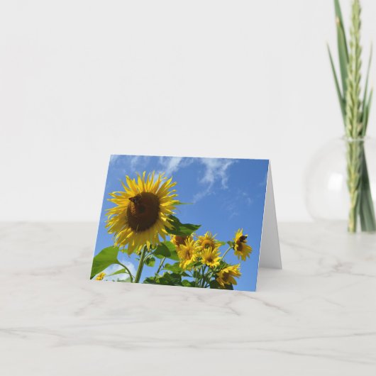Sonnenblumen & Schmetterlinge Karte (Vorderseite)