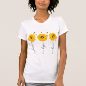 Sonnenblumen Schmetterlinge Niedliche Faith Hope L T-Shirt (Vorderseite)
