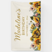 Sonnenblumen Schmetterlingsfrauen zum Geburtstag Banner (Vertikal)