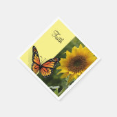 Sonnenblumen Schmetterlingspapier Napkins Serviette (Ecke)