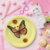 Sonnenblumen Schmetterlingspapier-Teller Pappteller (Party)