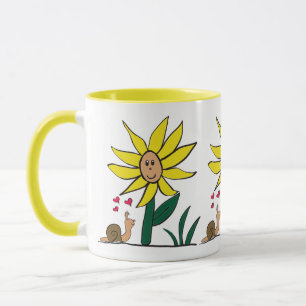 "Sonnenblumen-Schnecken-Kleine Freunde" Tasse