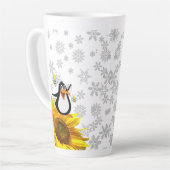 Sonnenblumen Schneeflocken Pinguin Bumblebee Latte Milchtasse (Linke Ecke)
