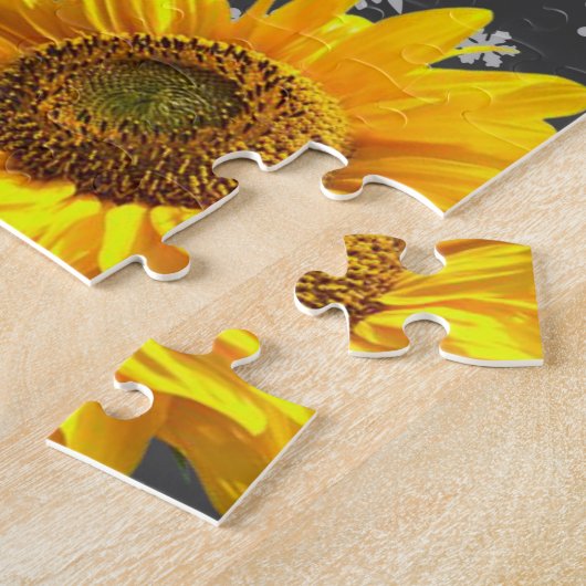 Sonnenblumen-Schneeflockenpuzzles Puzzle (Seite)