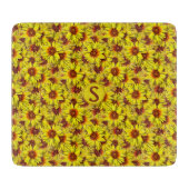 Sonnenblumen-Schneidbrett Schneidebrett (Vorderseite)