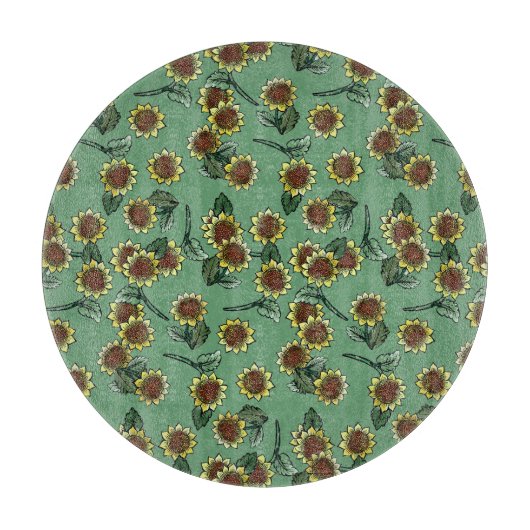 Sonnenblumen Schneidebrett (Vorderseite)