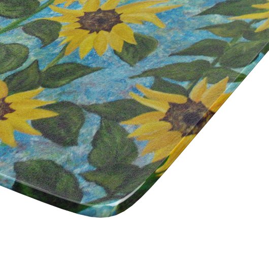 Sonnenblumen Schneidebrett (Ecke)