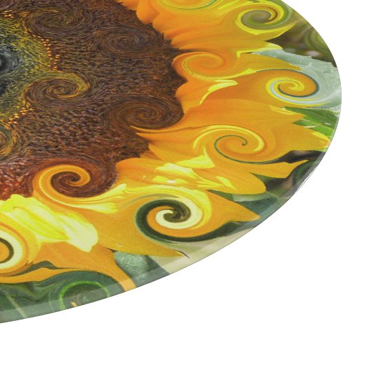 SONNENBLUMEN SCHNEIDEBRETT (Ecke)