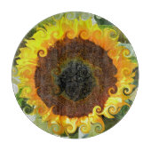 SONNENBLUMEN SCHNEIDEBRETT (Vorderseite)