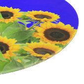 Sonnenblumen Schneidebrett Ukraine Flaggenfarben (Ecke)