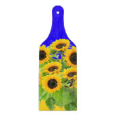 Sonnenblumen-Schneidebrett Ukrainische Flaggenfarb Schneidebrett (Vorderseite)