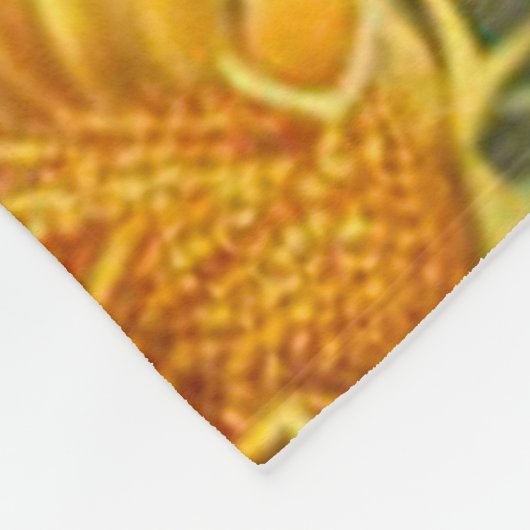 Sonnenblumen Schöne moderne Sammlung Fleecedecke (Ecke)