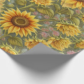 Sonnenblumen Schöne moderne Sammlung Geschenkpapier (Ecke)