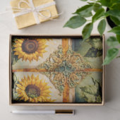 Sonnenblumen Schöne, moderne Sammlung Seidenpapier (Geschenk)