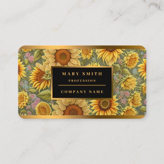 Sonnenblumen Schöne moderne Sammlung Visitenkarte (Vorderseite)