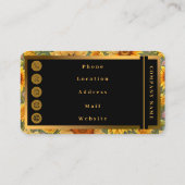 Sonnenblumen Schöne moderne Sammlung Visitenkarte (Rückseite)