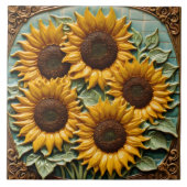 Sonnenblumen Schöne Sammlung Fliese (Vorderseite)