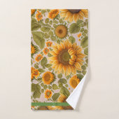 Sonnenblumen Schöne Trendy Collection Badhandtuch Set (Handtuch)