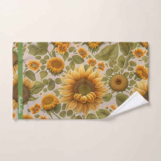 Sonnenblumen Schöne Trendy Collection Badhandtuch Set (Handtuch)