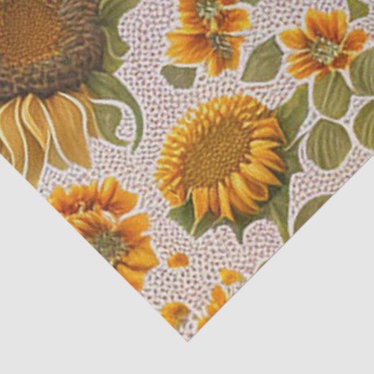 Sonnenblumen Schöne Trendy Collection Seidenpapier (Ausschnitt)