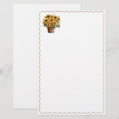 Sonnenblumen Schreibwarenpapier Briefpapier (Vorne/Hinten)