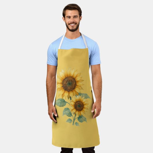 Sonnenblumen Schürze (Getragen)