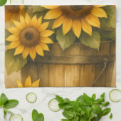 Sonnenblumen-Schürze Geschirrtuch (Gefaltet)
