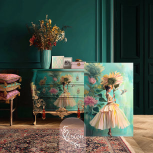 Sonnenblumen-Schutzgebiet Elegante Dame Fantasy-Po Seidenpapier