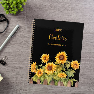 Sonnenblumen schwarz 2025 planer