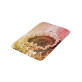 Sonnenblumen Schwarz und Weiß beunruhigt Vintag Badematte (Schrägansicht)