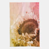 Sonnenblumen Schwarz und Weiß beunruhigt Vintag Geschirrtuch (Vertikal)