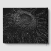 Sonnenblumen Schwarz-Weiß-Blumen Kunst, Dichtung u Gästebuch (Rückseite)