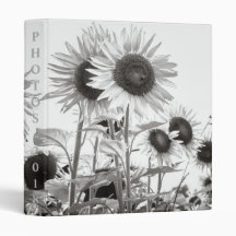 Sonnenblumen Schwarz-Weiß-Foto Album